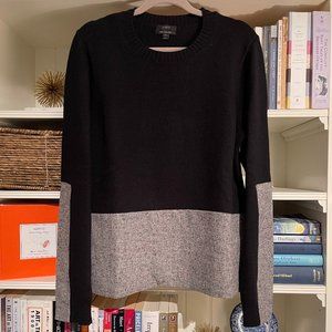 J. Crew Woven Panel Sweater with Cashmere